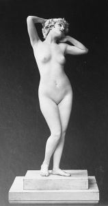 Olga Desmond posing nude in one of her "Evenings of Beauty"